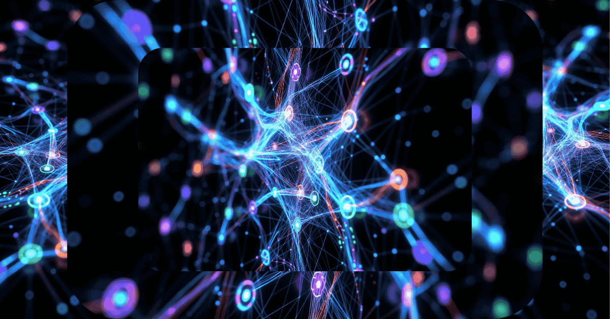 Futuristic interface showing autonomous AI agents navigating a digital web mesh