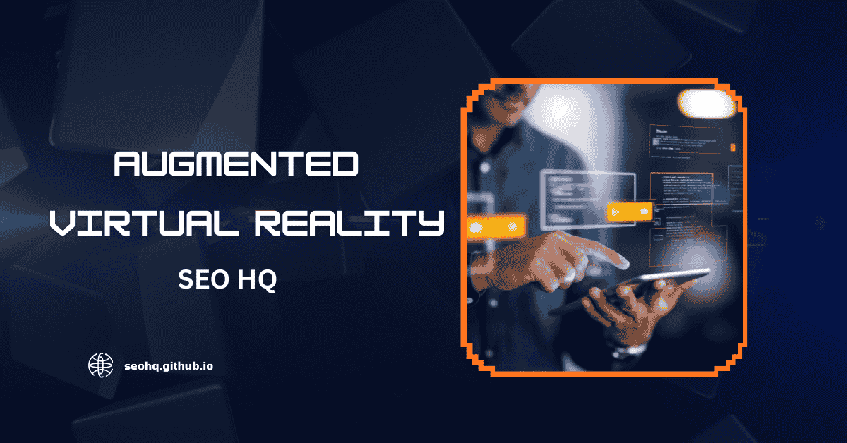 Hand holding a smartphone displaying an AR overlay of a 3D product model with SEO data points